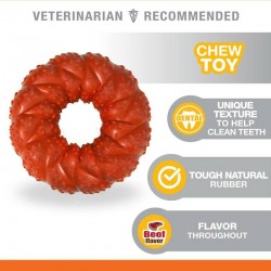 Nylabone Strong Chew Braided Ring Dog Chew Toy - Beef flavor