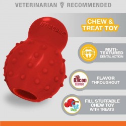 Nylabone Strong Chew Cone Stuffable Dog Chew Toy-Bacon flavor-Medium size