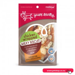 Yours Droolly Dog Treats Chicken Wrapped Milky Biscuit 100g