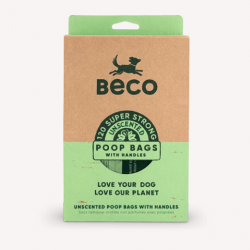 Beco Super Strong Unscented Poop Bags With Handles - 120Bags