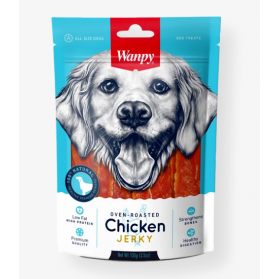 Wanpy Chicken Jerky Dog Treat -100g