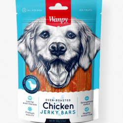 Wanpy Chicken Jerky Bar Dog Treat - 100g