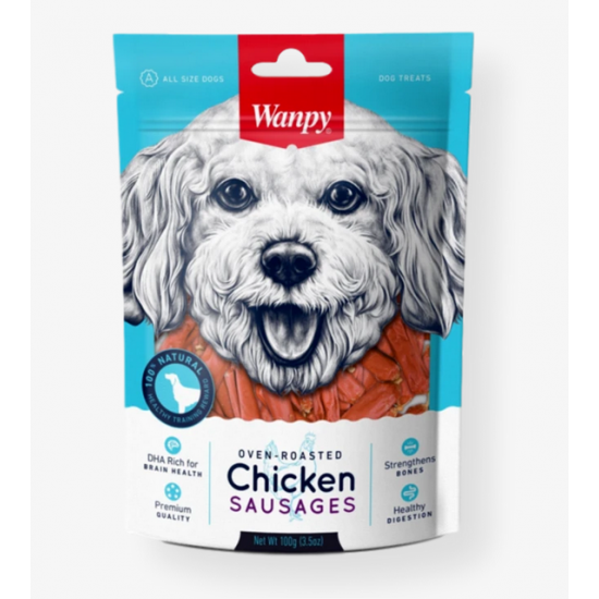 Wanpy Chicken Sausage Dog Treat - 100g