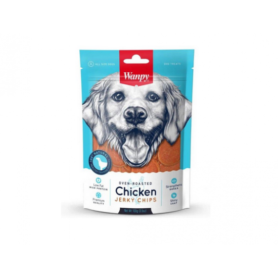 Wanpy Chicken Jerky Chips Dog Treat-100g