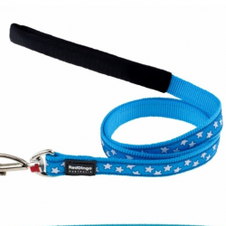 Red Dingo Dog Lead Star 20mmx1.2m -Turquoise