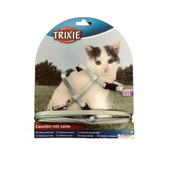 Trixie Cat Adjustable Harness with Leash-Kitty size Green
