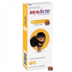 BRAVECTO Flea and Tick Treatment Chewable Tablet for X-Small Dog 2-4.5kg