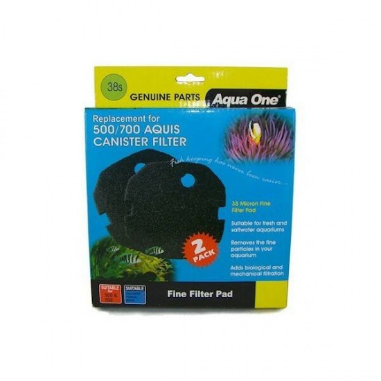 Aqua One (38s) Replacement for 500/700 Replacement Sponge (Fine Filter Pad)