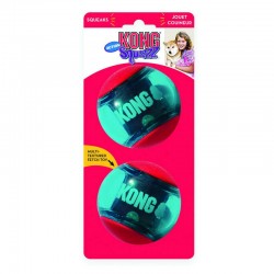 kong squeezz action ball dog toy (2 pack)