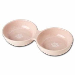 Wubbys Duo Cat Diner bowl-Pink
