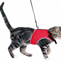 Trixie Soft Harness for Cats -expanding lead^41896 Gray