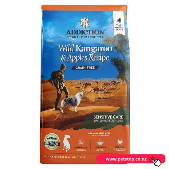 Addiction Sensitive Care Novel Protein Wild Kangaroo & Apples Dry Dog Food 9kg