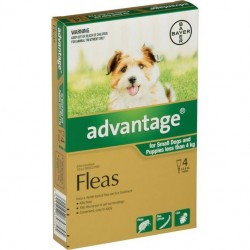 Advantage Flea Treatment for Dog and Puppies Less 4kg -4 tubes
