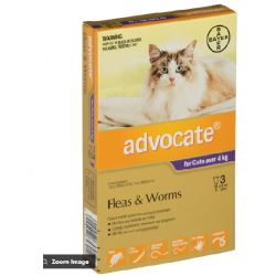 Advocate Flea and Worm Treatment for Cat over 4KG-3 pack
