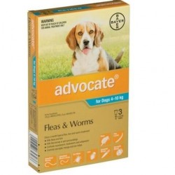 Advocate Fleas and Worms Treatment for Dog 4-10kg 3 Pack