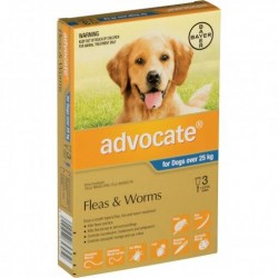 Advocate Fleas and Worms Treatment for Dog over 25kg 3 Pack