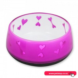 AFP Dog Love Plastic Bowl Pink - Small