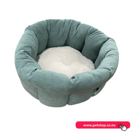 Trouble&Trix Snugglepuss Cat Bed Deep Sided Green