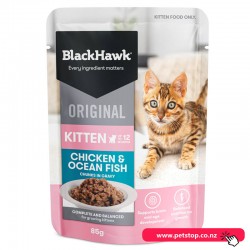 Back Hawk Original Kitten Wet Food - Chick & Ocean Fish Gravy 85g