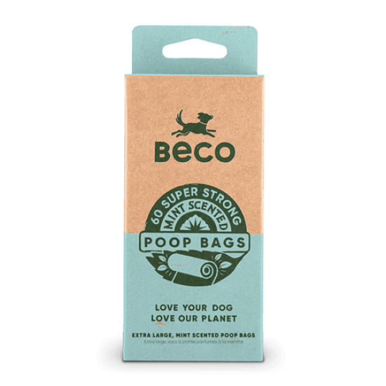 Beco Super Strong Mint Scented Poop Bags - 60 Bags