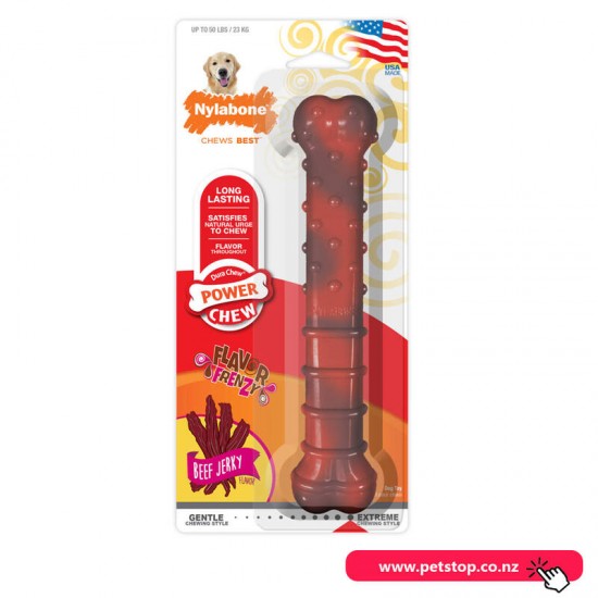 Nylabone Dura Chew Textured Beef Jerky Dog toy-Large/Giant