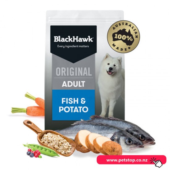 Black Hawk Dog Food Fish & Potato 10kg