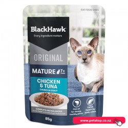 Black Hawk Original Cat Mature Wet Food - Chick & Tuna Gravy 85g