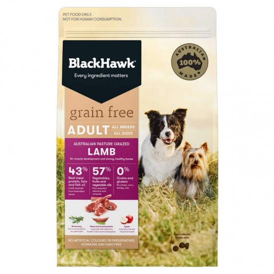 Black Hawk Dog Food Grain Free Lamb 15kg
