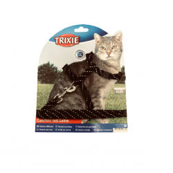 Trixie Cat Adjustable Harness & Lead - Reflective Black