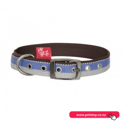 Yours Droolly Tricolor Dog Collar-Assorted Color-Large Size 46-58cm