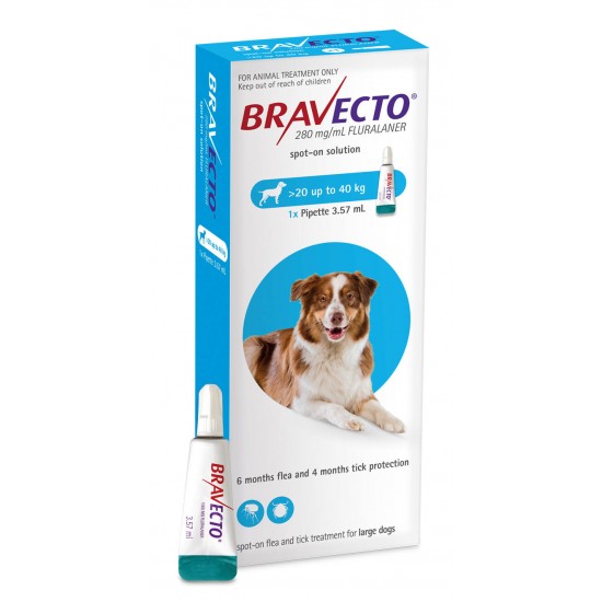 Bravecto Spot on  Flea and Tick Protection for Dog 20-40kg