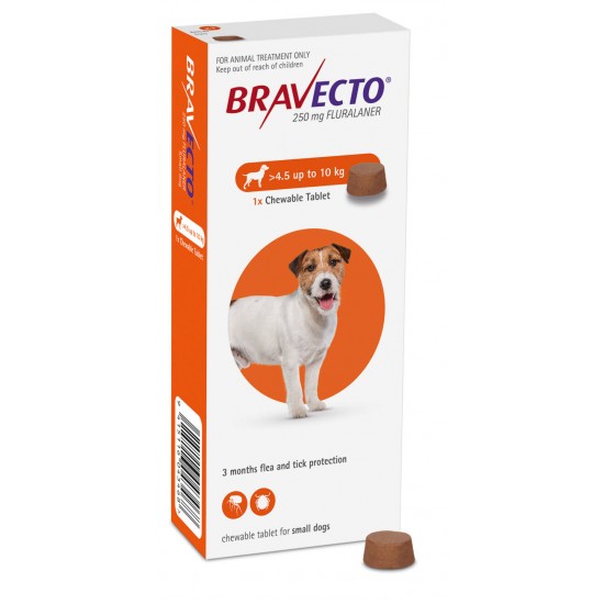 BRAVECTO Flea and Tick Treatment Chewable Tablet for Small Dog 4.5-10kg