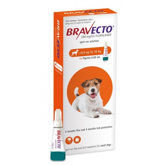 Bravecto Spot On Flea and Tick Treatment for Dog 4.5-10kg