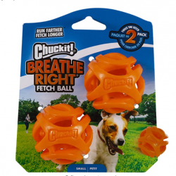 Chuckit! Air/Breathe Right Fetch Ball Dog Toy-2pack Small