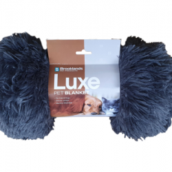 Brooklands Luxe  Pet Blanket Dark Grey 120x80cm
