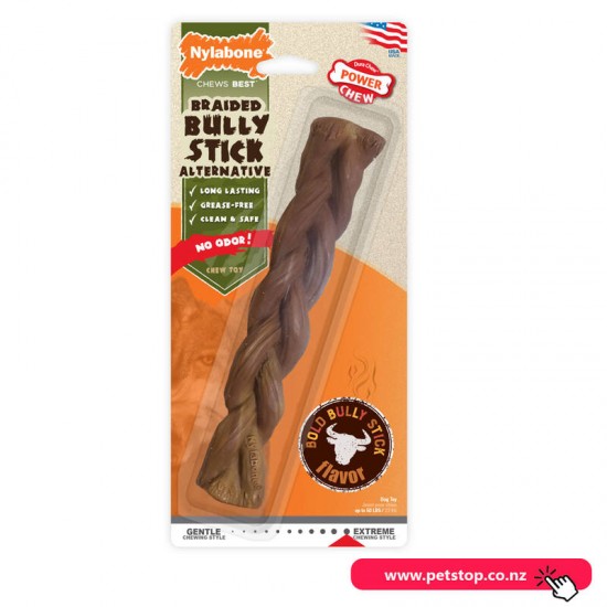 Nylabone Dura Chew raided Bully Stick Alternative Dog Chew Toy-Large/Giant