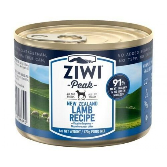 Ziwi Peak Canned Lamb Dog Food - 170g