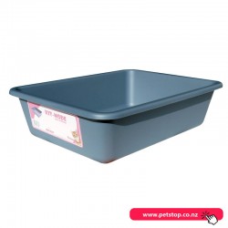 Cat Litter Tray 40x30x10cm - Blue Med