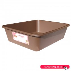 Cat Litter Tray 46x38x13cm - Chocolate Large