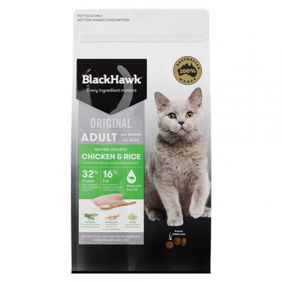 Black Hawk-Cat Food-Chicken & Rice 8kg