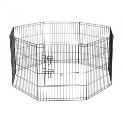 Dog Pens - Exercise Play Pen 61W x 107H cm 8 Panels-Brown Package