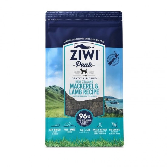 ZIWI Peak Air Dried Mackerel &Lamb Dog Food-454g