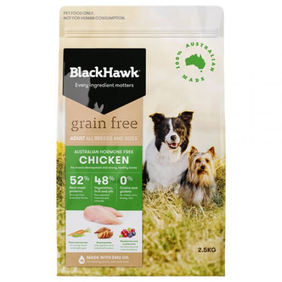 Black Hawk-Dog Food-Grain Free-Chicken 2.5kg