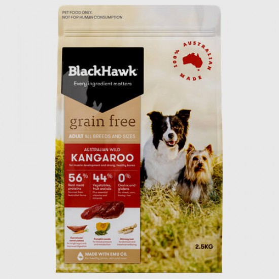 Black Hawk-Dog Food-Grain Free-Kangaroo 2.5kg