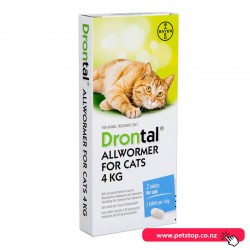 Drontal Allwormer For Cats 4kg 2 tablets