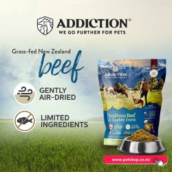 Addiction Grain-Free Steakhouse Beef & Zucchini Entrée Air Dried Dog Food 900g