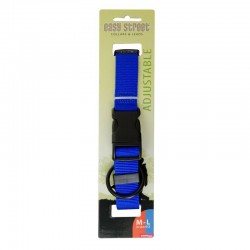 Eazy Steet Adjustable basic collar Med-Large Blue