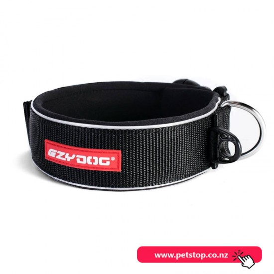 ezydog Dog Collar Neo Classic Wide Black XL 53-61cm