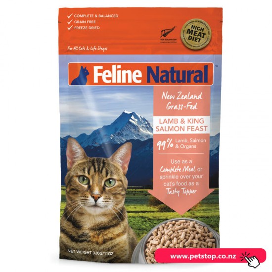 Feline Natural Freeze Dried Cat Food - Lamb & Salmon Feast 100g