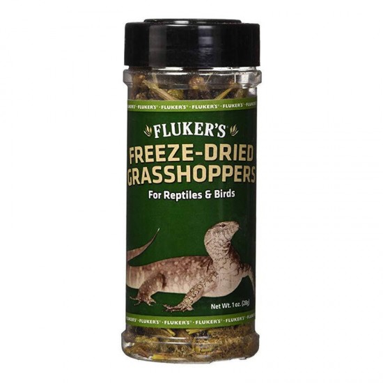 Fluker's Freeze-Dried Grasshoppers for Reptiles & Birds 28g